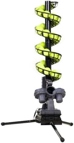 Furlihong 3807BH Tennis Ball Machine with Triangular Base, Adjustable Speeds, Oscillating Left&Right, Up&Down Swing Launch Port, for All Levels Training