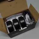 EZVALO Picture Lights for Wall, 2000mAh Rechargeable Battery Magnetic Poster Lights with 3 Color Temps & 12 RGB, Remote Dimmable Timer Painting Light, Wall Decor Light for Art Display, Frame (3 Pack) (Black)