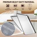 BIEAMA 6 Pack Full Size Baking Sheet Pan Aluminum Commercial Pan for Oven Freezer Bakery Hotel Restaurant 26" 18"