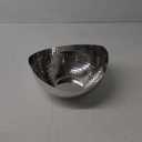 Large Decorative Bowl, Stainless Steel Salad Serving Fruit Bowl, Hammered Centerpiece Bowl (10 Round)