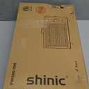 Shinic Radiant Heaters for Indoor Use Large Room, 1500W/750W Fast Heating Electric Heater with Thermostat, with Handle, ETL Listed, for Living Room Garage, Workshop, Warehouse - Black