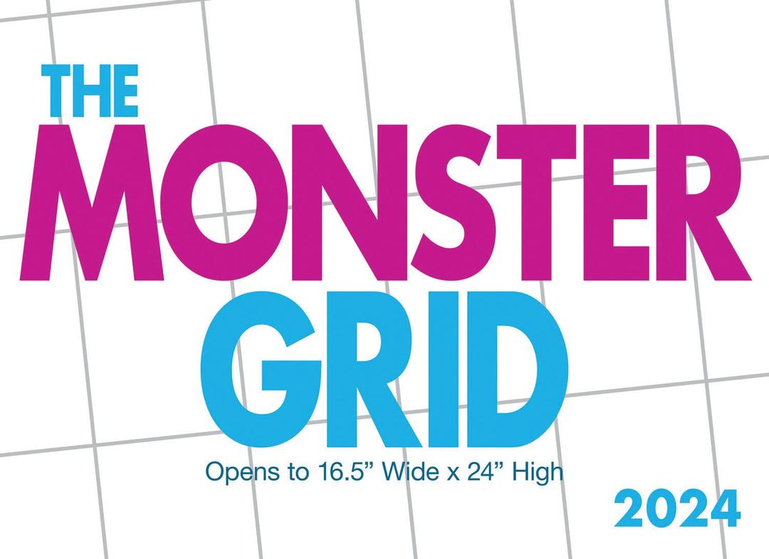 2024 Monster Grid Deluxe Wall Calendar