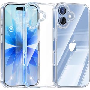 Maledan for iPhone 17 Case - Crystal Clear 17 Phone Case, Rugged Military Grade Protection Shockproof Bumper Cover Anti-Yellow Thin Case for Apple iPhone 17 Accessories Transparent