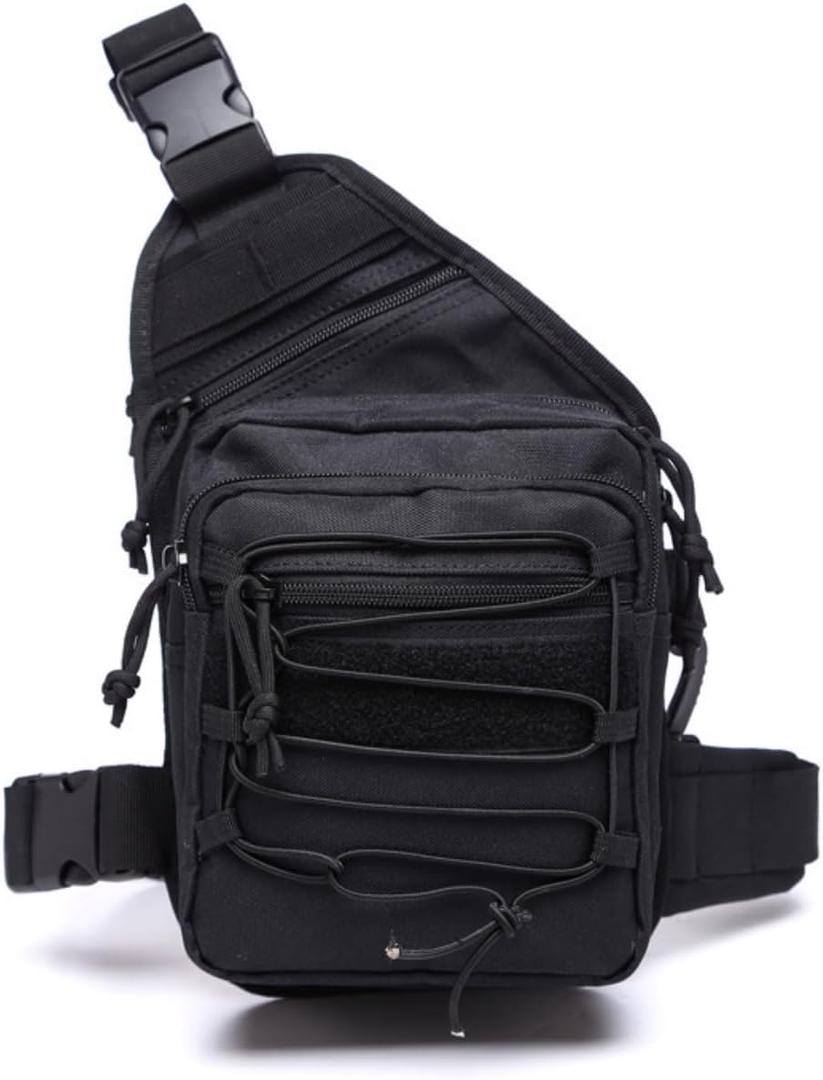 Tactical Backpack,Small Backpack and Sling Bag for Men,Crossbody Bag Men,Military Rucksack. (Black)