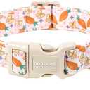 DOGWONG Easter Dog Collar, Comfortable Adjustable Easter Carrot Dog Collar with Plastic Buckle for Small Medium Dogs, Neck 11-16 inches