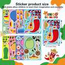 2 x 24 Sheets Mexican Fiesta Party Stickers, Cinco De Mayo Sticker, Make Your Own Mexican Carnival Stickers, Carnival Themed Party Supplies