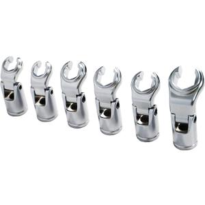 4LIFETIMELINES 3/8" Drive Crow's Feet Adjustable Flare Nut Sockets, 6 Piece SAE Set - 3/8", 7/16", 1/2", 9/16", 5/8", 3/4"