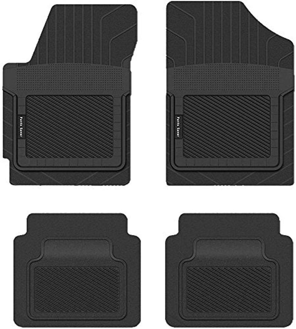 PantsSaver Custom Fit Car Floor Mats for Ford F-150-250-350 2017, 4 pc, All Weather Protection for vehicles, Heavy Duty Weather Resistant Plastic,Black