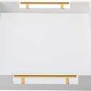 White Leather Decotative Coffee Table Tray,Modern Large Ottoman Tray Rectangle Serving Tray with Handles for Living Room Party (20" x 14" x 2")