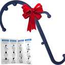 LiBa Back and Neck Massager - Trigger Point Massage Tools for Pain Relief and Manual Massage Hook Therapy Handheld Back Neck Shoulder Massager Navy - Gift for Women & Men