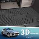 Flat Face Cargo Liner Rear Trunk Mat Trunk Cargo Luggage Boot Tray Mat Stripes and Triangles Pattern for Porsche Cayenne 2011-2017 Anti-Slip