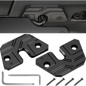 Sun Visor Repair Kit Compatible with Jeep WranglerJK 2018,JL 2018-2023, Gladiator 2020-20232 Pack Jeep Visor Repair kit, Aluminum Sun Visor Repair Clips, Black