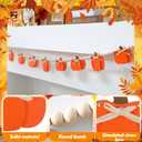 8.2 ft Fall Decor Wooden Beads Garland with Pumpkin Fall Tiered Tray Decorations for Home Pumpkin Wood Beads Hanging Banner Thanksgiving Farmhouse Decor for Halloween Home Fireplace Autumn Hanging