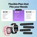 Kipywatch Smart Watch for Kids - Kids Watch with GPS Tracker, Safe Zones Alert Camera, Voice & Video Call, School Mode Parental App, Subscription Required - Extra White Strap - Gifts for Girl 3-12