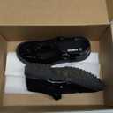 ICEBIRDS Girls School Uniform Shoes Mary Jane Flats,Low Heel Princess Hook and Loop Dress Shoes for School Party Wedding(Toddler/Little/Big Kid) (Black)