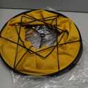 GOSO Black Lamp Shades Set of 2 Large Drum Lampshades -12x14x10 inch (Spider) Foldable Lamp Shade for Floor Lamps Table Lamp Natural Faux Silk Lampshade Replacement Rustic Shade-Easy Assembly