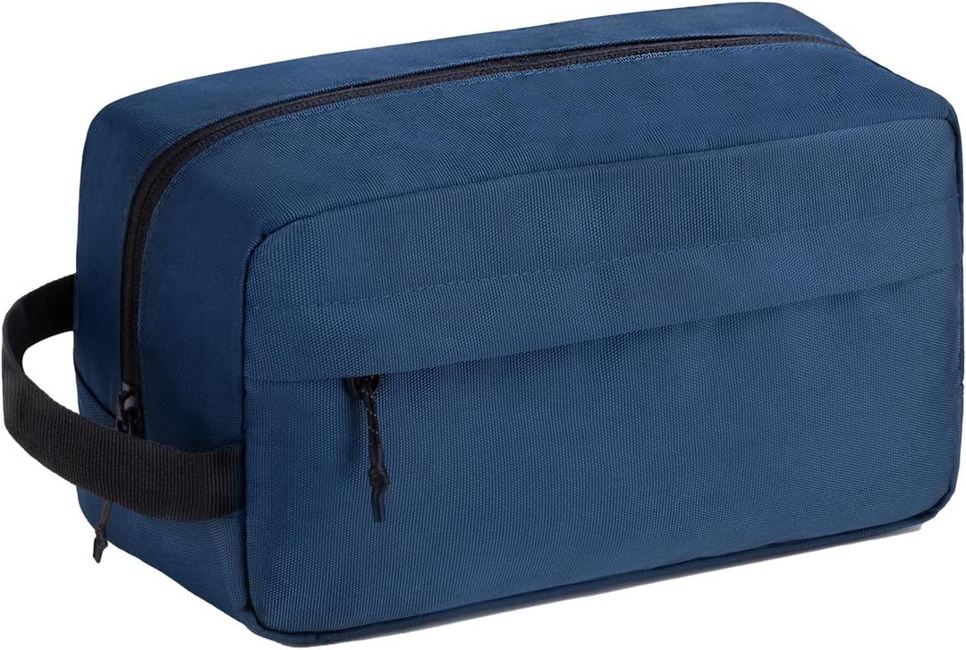 Vorspack Travel Toiletry Bag for Men - Hanging Toiletries Bag Water Resistant Travel Bag for Toiletries Accessories (Medium, Navy Blue)