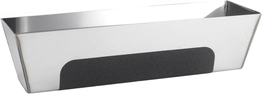 12" Stainless Steel Mud Pan,Anti-slip Base,Sheared Sides to Clean Knives, Hold Joint Compound, Drywall and Plaster