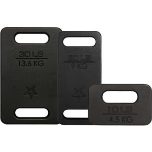 Yes4All Cast Iron Rucking Weight for Backpack, Training Weight Plate with Ergonomic Rounded Handle, Protective Glossy Finish for Weighted Walking, Hiking, Rucking, Resistance Workout