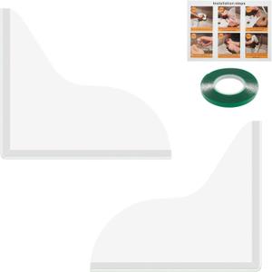 2Pcs Shower Splash Guards, Bathtub Water Guards, Clear Tub Corner Guards, Waterproof Tub Water Guards, Easy To Install Wear Resistant Tub Corner Guards for Bathroom Tub