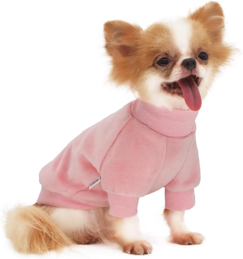 LOPHIPETS Small Dog Sweatshirt - Lightweight Cold Weather Coat - Fits 10-14 lbs - Shih Tzus, Mini Poodles, Bichons - Pink, Size: X-Large