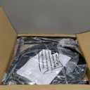 HollyHOME Round Metal Side Table, Rust-Resistant Patio Small Plant Stand, Outdoor 17.32'' Portable End Table for Balconies, Gardens, Living Rooms and Bedrooms, Black