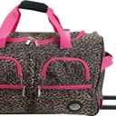 Rockland Rolling Duffel Bag, Pink Leopard, 30-Inch
