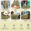 71" x 43" Wearable Heated Blanket, 20,000mAh 7.4V Power Bank, 3 Heat Levels, 11 Panels, Machine Washable, Laundry Bag & Belt