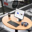 Samsers Full-Size Foldable Bluetooth Keyboard, KF08S Wireless Folding Keyboards with PU Leather Cover, Portable Travel for iPhone iPad Smartphone Tablet Laptop, Android Windows Mac OS, Black