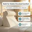 Wedge Pillow Set for After Surgery Adjustable Headrest - Solid Memory Foam Incline System for Shoulder, Acid Reflux, Post Surgery & Sleep Apnea - Breathable Cover - Home Medical, Large