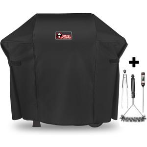 Kingkong 7138 Premium Grill Cover for Weber Spirit 200 and Spirit II 200 Series Gas Grills (Compared to 7138) Including Brush, Tongs and Thermometer