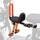 Thicken Front Child Bike Seat,Foldable Front Mounted Kids Bike Seat for City Bicycles Hybrid Cruiser Bicycles Pedal Scooter Motorcycle Bicycles (Orange)