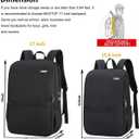 MAXTOP Deep Storage Laptop Backpack Business Anti-theft Backpacks[Water Resistant] College Computer Bookbag Fits 15 Inch Laptop Black