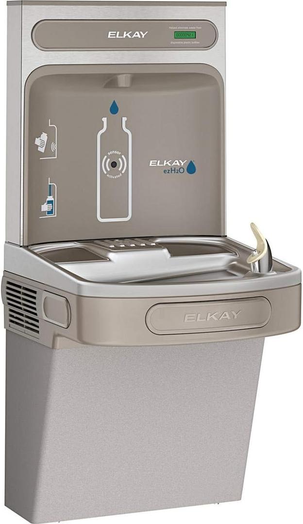 Elkay EZS8WSLK ezH2O Bottle Filling Station with Single ADA Cooler Non-Filtered Refrigerated Light Gray, Style: Non-filtered, 
Product Dimensions	18.38"D x 19"W x 39.06"H