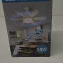 Socket Fan Light Ceiling Fans with Lights and Remote, Dimmable LED 3 Colors 3000K-6500K, 1556 Lumens Light Bulb Screw in Ceiling Fan for Bedroom, Kitchen, Living Room, Closet