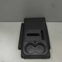 Car Armrest Storage Box with 2 Cup Holders & Phone Slot, Armrest Cover for Car with Tissue Box & 2 Storage Bags - Multifunctional Pu Leather Car Armrest Box Mat (Black)