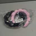 Spa Headbands for Washing Face Makeup Skin Care Headband Women Bubble Facial Beauty Headbands Puffy Shower Towel Band Hair Headband (Pink Black)