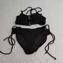 B2prity Women's Sexy Bikini Set Color Block Lace Up 2 Piece Bathing Suit Tie Side Swimsuit, Small