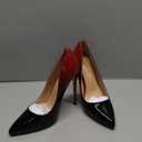 COLETER Women's Sexy Pointed Toe High Heels,4.72 inch/12cm Patent Leather Pumps,Wedding Dress Shoes,Cute Evening Stilettos (12cm Red Black)