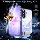 OWKEY for Samsung Galaxy A37/A36 Bark Phone Pro 5G Case with Stand, Magnetic Shockproof Case Fit for Magsafe Translucent Matte Cover for Samsung A37/A36, Clear