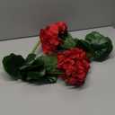 2PCS 18'' Artificial Geraniums Silk Flowers Plants Home Outdoor Decor Garden Ruby Red