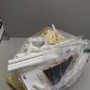 Besrey Kids Play Tent 2 in 1 with Padded Mat and Lights, Large Kids Playhouse with 2 Doors & 4 Windows, Indoor & Outdoor, Christmas Toddler Tent, 51" x35" x 51" (White)