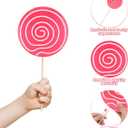 Amosfun Large Fake Swirl Lollipop 15.7 x 7.9 Inch Artificial Wood Faux Candy Photo Booth Props Baby Shower Girls Birthday Tea Party Decoration