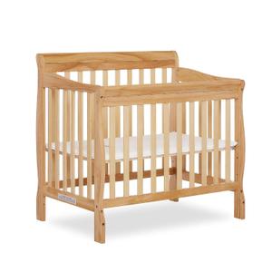 Dream On Me Aden 4-in-1 Convertible Mini Baby Crib, GREENGUARD Gold & BSA Certified, Sustainable Pinewood, Non-Toxic Finish, 3 Mattress Heights, Converts to Mini Day & Twin-Size Bed - Natural