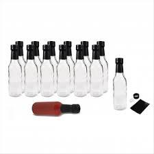 Premium Woozy Glass Bottle Set 5 oz, Black 30 sets