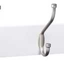 Amazon Basics Rectangular Farmhouse Wall-Mounted Coat Rack for Entryway and Bedroom, Storage Organizer, 5 Hooks, White