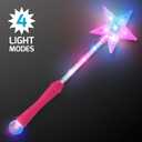 FlashingBlinkyLights Pink Super Star Princess LED Light Up Magic Wand for Kids