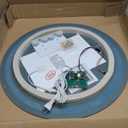 LTFUUAI 20" Round LED Bathroom Mirror with Lights, Smart Touch 3-Color Dimming Lighted Vanity Mirror Wall Mounted, Anti-Fog Shatterproof with Front & Back Light, for Bathroom Vanity