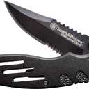 Smith & Wesson Accessories Extreme Ops SWA24S 7.1in S.S. Folding Knife with 3.1in Serrated Clip Point Blade and Aluminum Handle for Outdoor
