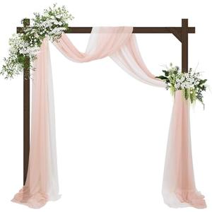 AZAMIA 7.38FT Wooden Wedding Arch Wood Square Arch Backdrop Stand for Ceremony, Wedding Arbor Frame for Indoor Outdoor Wedding Party Garden Decorations